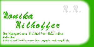 monika milhoffer business card